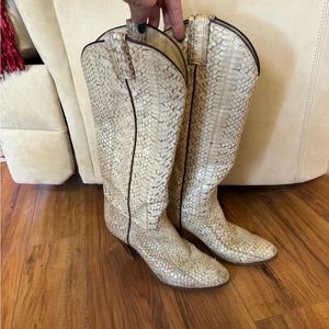 Vintage Tony lama snakeskin boots